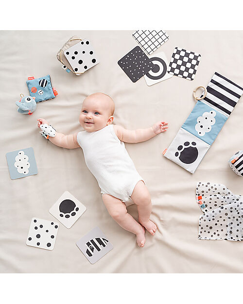 Done By Deer Visual Stimulation Contrast Card - Deer Friends - 0+ Newborn Toys_