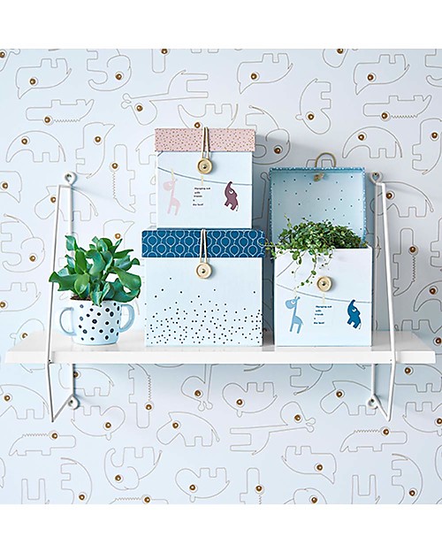 Done By Deer Wall Shelf, White Shelves