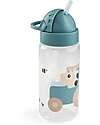 Done By Deer Water Bottle 350 ml - Tiny Farm - Blue - with Hidaway Straw! - 12m+ Non-Thermal Water Bottles