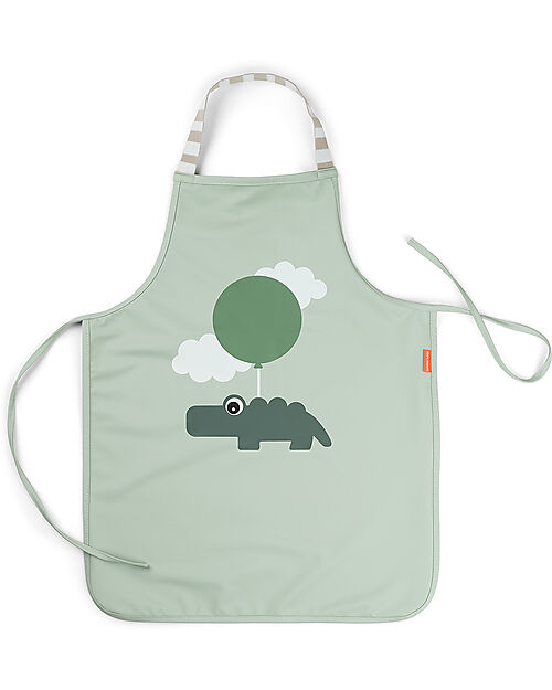 Done By Deer Waterproof Apron with Elastic Neck - Green - Happy Clouds Pretend Play