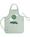 Done By Deer Waterproof Apron with Elastic Neck - Green - Happy Clouds Pretend Play