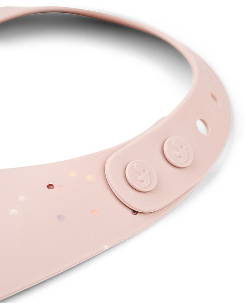 Done By Deer Waterproof Bib - Confetti - Powder - Food Grade Silicone - with Pocket Waterproof Bibs