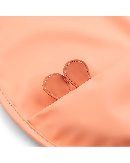 Done By Deer Waterproof Bib - Coral - with Pocket! Waterproof Bibs