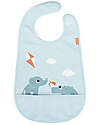 Done By Deer Waterproof Bib - Velcro Closure - Blue - with Pocket Waterproof Bibs
