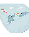 Done By Deer Waterproof Bib - Velcro Closure - Blue - with Pocket Waterproof Bibs