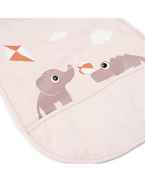 Done By Deer Waterproof Bib - Velcro Closure - Powder - with Pocket Waterproof Bibs