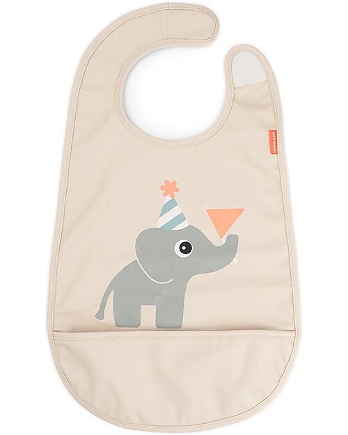 Done By Deer Waterproof Bib with Pocket - Celebration - Sand- OEKO-TEX Certified Waterproof Bibs