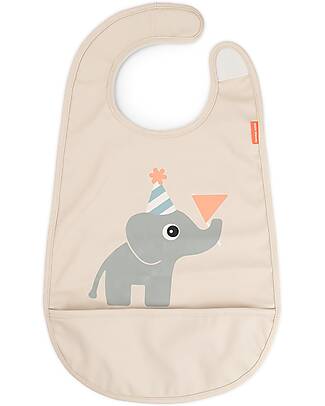 Done By Deer Waterproof Bib with Pocket - Celebration - Sand- OEKO-TEX Certified Waterproof Bibs