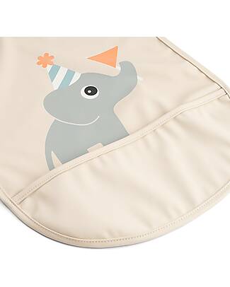 Done By Deer Waterproof Bib with Pocket - Celebration - Sand- OEKO-TEX Certified Waterproof Bibs