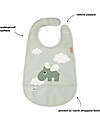 Done By Deer Waterproof Gag with Pocket - Happy Clouds - Green - OEKO-TEX Certified Waterproof Bibs