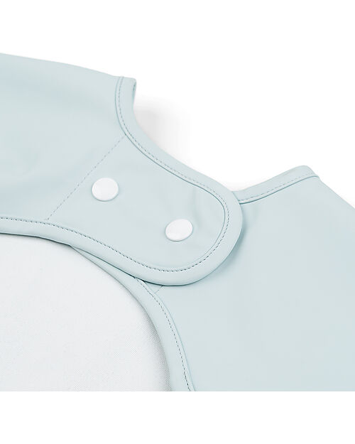 Done By Deer Waterproof Long Sleeve Bib with Pocket - Wally - Blue - Oeko-Tex Certified Burpy Bibs