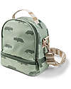 Done By Deer Waterproof Lunch Bag for Kids - Croco - Green - with Adjustable Shoulder Strap Thermal Containers