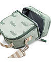 Done By Deer Waterproof Lunch Bag for Kids - Croco - Green - with Adjustable Shoulder Strap Thermal Containers