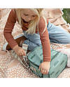 Done By Deer Waterproof Lunch Bag for Kids - Croco - Green - with Adjustable Shoulder Strap Thermal Containers