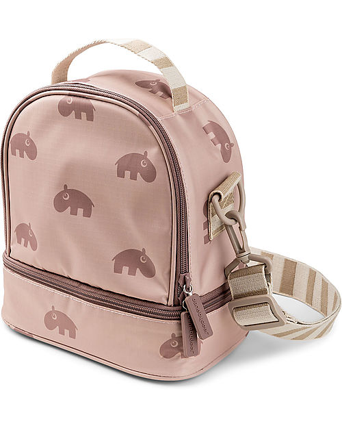 Done By Deer Waterproof Lunch Bag for Kids - Ozzo - Powder - with Adjustable Shoulder Strap Thermal Containers