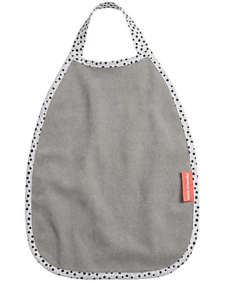 Done By Deer Waterproof Pullover Terry Bib - Happy Dots - Grey - Suitable from Birth Pullover Bibs