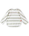 Done By Deer Waterproof Sleeved Bib with Pocket - Stripes - Sand - Oeko-Tex Certified Burpy Bibs
