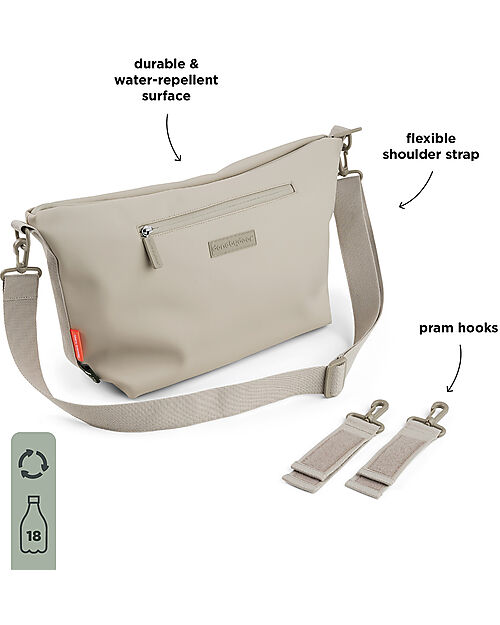 Done By Deer Waterproof Stroller Bag - Sand - Hooks Included Organize and Bags
