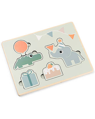 Done By Deer Wooden Layer Puzzle - Celebration - 12m+ Wooden Stacking Toys