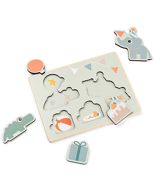 Done By Deer Wooden Layer Puzzle - Celebration - 12m+ Wooden Stacking Toys