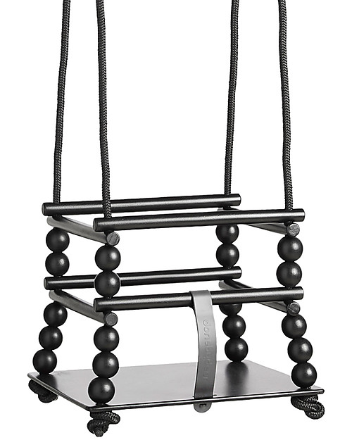 Done By Deer Wooden Swing, Black Chairs