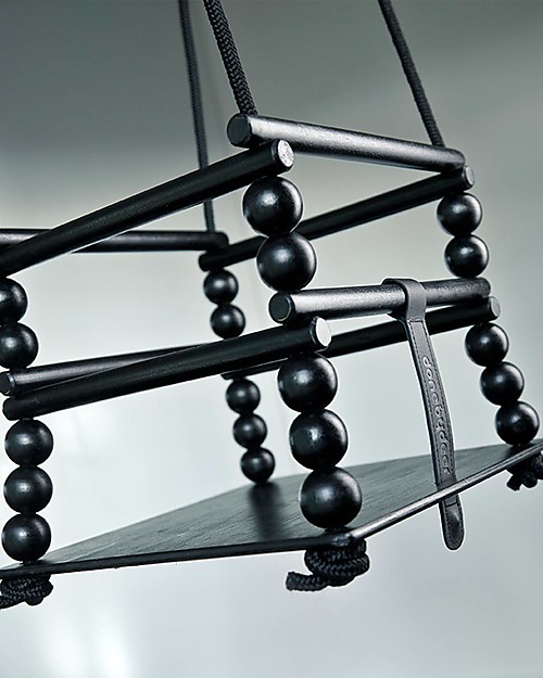 Done By Deer Wooden Swing, Black Chairs