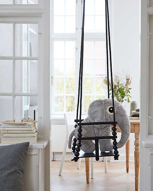 Done By Deer Wooden Swing, Black Chairs