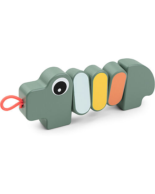 Done By Deer Wooden Twist & Turn Toy - Croco - 6m+ Newborn Toys_