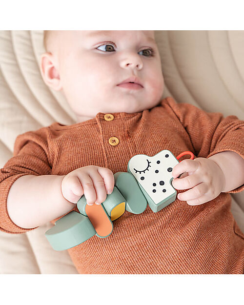 Done By Deer Wooden Twist & Turn Toy - Croco - 6m+ Newborn Toys_