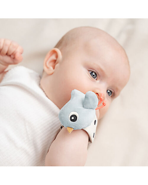 Done By Deer Wrist Rattle 2 Pack - Happy Clouds - Blue - 0+ Rattles