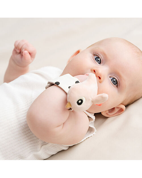 Done By Deer Wrist Rattle 2 Pack - Happy Clouds - Powder - 0+ Rattles