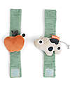 Done By Deer Wrist Rattle Set - Dotti Green - Tiny Farm - 0+ Rattles
