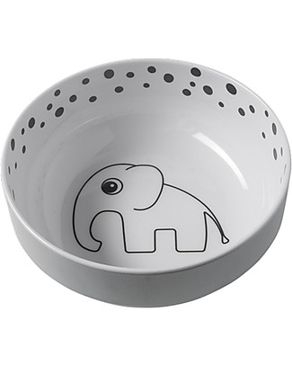 Done By Deer Yummy Bowl Happy Dots, Grey Bowls & Plates