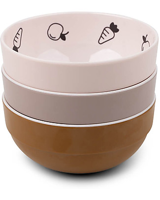 Done By Deer Yummy Mini Bowl - 3-pack - Deer Friends- Powder Bowls & Plates