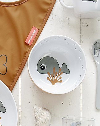 Done By Deer Yummy Mini Bowl Sea Friends - Grey/Mustard Bowls & Plates