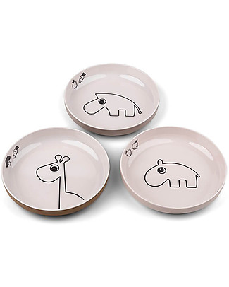 Done By Deer Yummy Mini Plate -3-pack Deer Friends - Powder Bowls & Plates