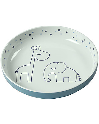 Done By Deer Yummy Mini Plate Blue Dreamy dots - Safe and Sturdy Bowls & Plates
