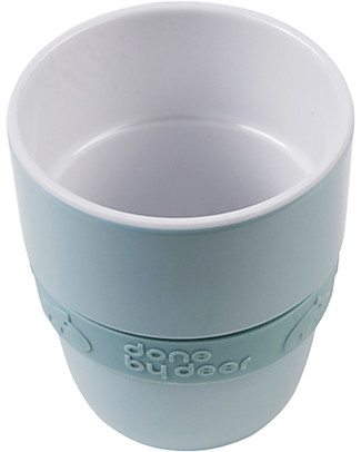 Done By Deer Yummy Mug Elphee 240 ml, Blue - Easy to grab, with silicone belt Beakers