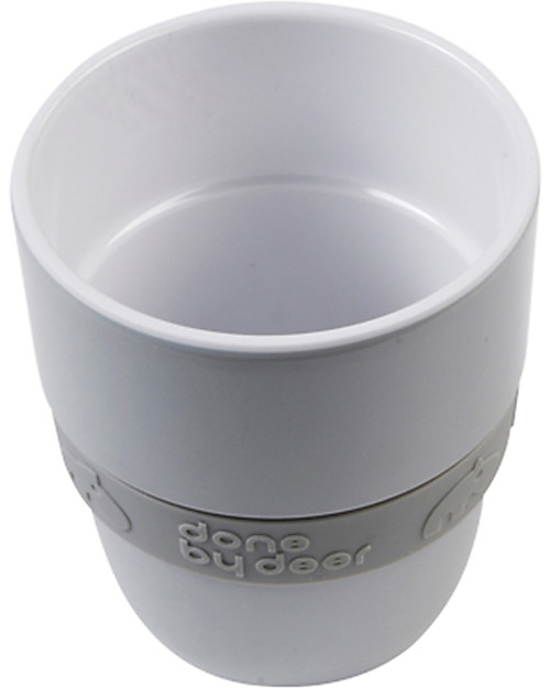 Done By Deer Yummy Mug Elphee 240 ml, Grey - Easy to grab, with silicone belt Beakers