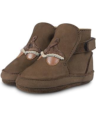 Donsje Acorn Boots - Dark Brown - 100% Leather - For The First Steps! Shoes