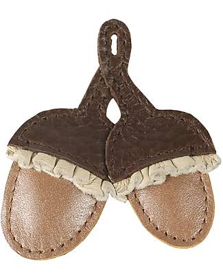 Donsje Acorn Hairclip - Brown - 100% Leather Hair Accessories