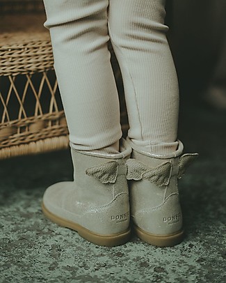 Donsje Angela Leather Booties - Silver Metallic - Wool Lining Shoes