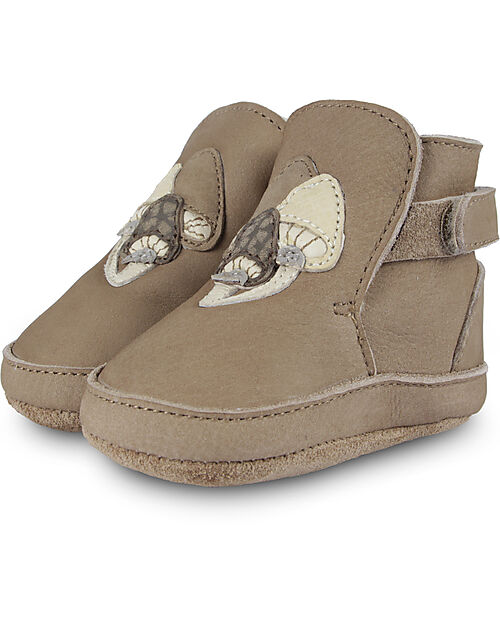 Donsje Baby Leather Mush Shoes - Mushroom - Truffle Shoes