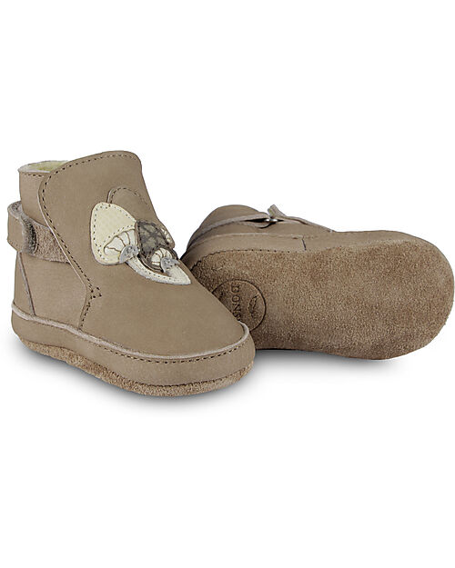 Donsje Baby Leather Mush Shoes - Mushroom - Truffle Shoes