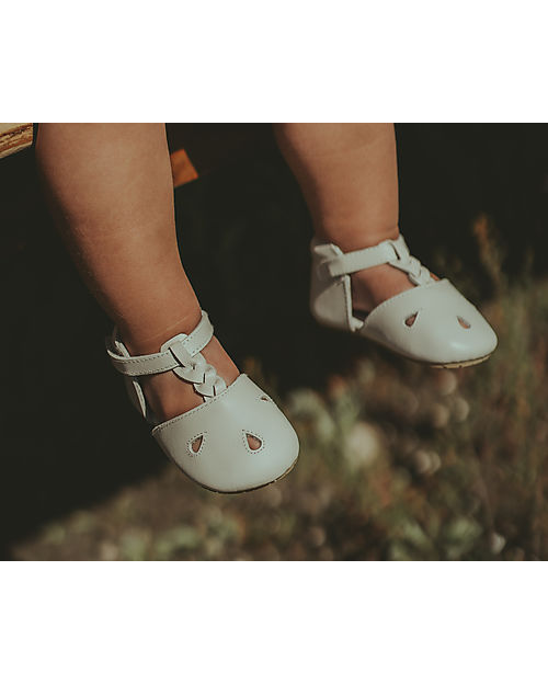 Donsje Dudu Leather Baby Sandal - Off-white - for First Steps! Sandals