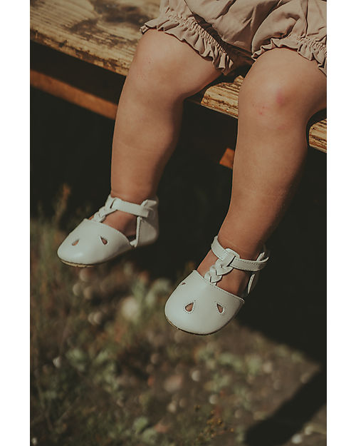 Donsje Dudu Leather Baby Sandal - Off-white - for First Steps! Sandals
