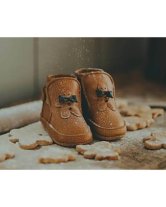 Donsje Gingerbread Boots - Light Brown - 100% Leather - For The First Steps! Shoes