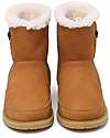 Donsje Gingerbread Boots With Sheep Lining - Light Brown - 100% Leather Shoes