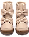 Donsje Isa Leather Booties - Skin with Bows - Wool Lining Shoes