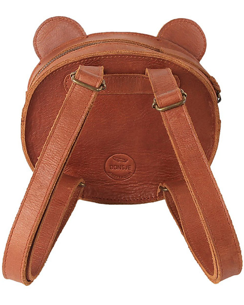Donsje Kapi Classic Backpack - Bear - 100% Premium Leather Kindergarten Backpacks